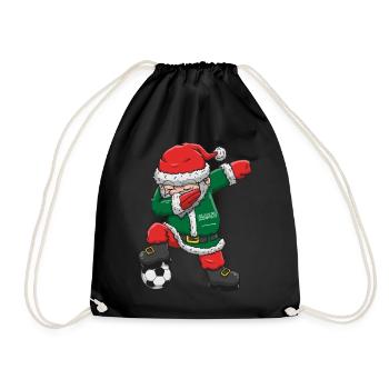 Soccer Boy Dabbing Santa Christmas Jersey Saudi - Sac de sport léger - noir - Devant