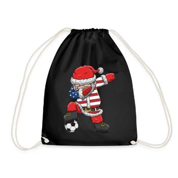 Soccer Boy Dabbing Santa Christmas Jersey United - Sac de sport léger - noir - Devant