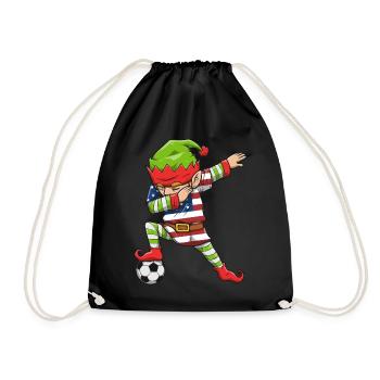 Maillot de Noël de l’escouade des elfes Soccer Boy Dabbing Elf - Sac de sport léger - noir - Devant