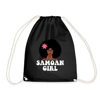 samoan girl, samoa - Turnbeutel - Schwarz - Vorne