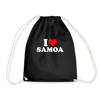 i love samoa, samoan - Turnbeutel - Schwarz - Vorne