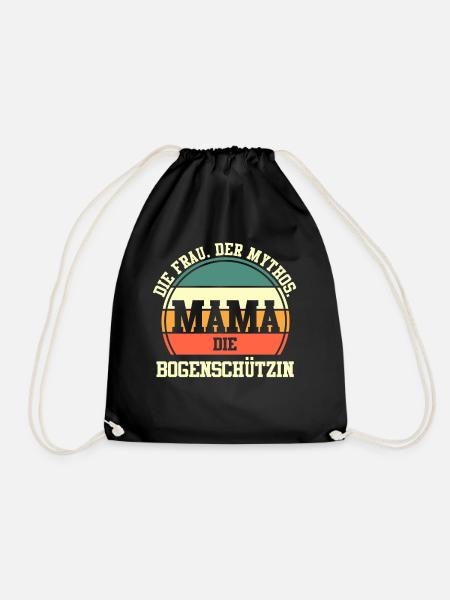 Bogen BogenschützeMama Mutter Bogensport Bogenschi - Turnbeutel - Schwarz