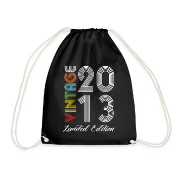 Vintage 2013 Vintage Birthday Retro Vintage - Drawstring Bag - black - Front