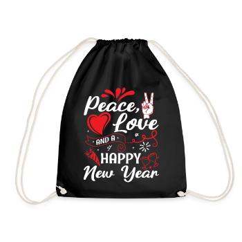 Réveillon du Nouvel An, Paix, Amour, Bonne Année - Sac de sport léger - noir - Devant