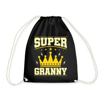 Super Nonna, petite-fille nièce pour la meilleure grand-mère - Sac de sport léger - noir - Devant