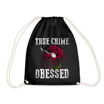 True Crime Obsessed - Drawstring Bag - black - Front