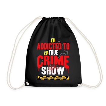 True Crime Obsessed - Drawstring Bag - black - Front