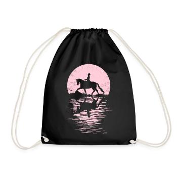 Tenue de cavalier pour les filles qui aiment les chevaux - Sac de sport léger - noir - Devant