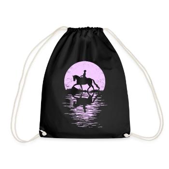 Tenue de cavalier pour les filles qui aiment les chevaux - Sac de sport léger - noir - Devant