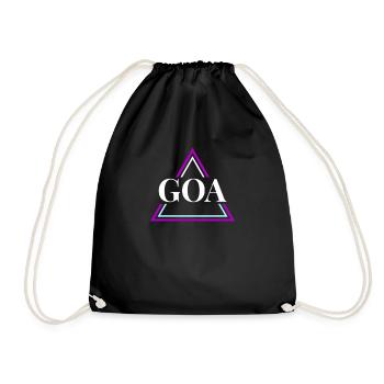 GOA Techno House Party EDM Festival Electro Rave - Drawstring Bag - black - Front