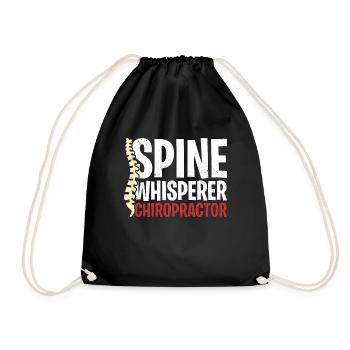 Chiropractic Spine Whisperer Massage Chiropractor - Drawstring Bag - black - Front