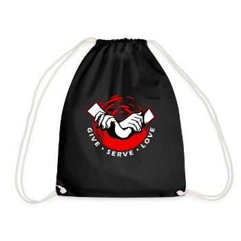 Chiropractic Give Serve Love Massage Chiropractor - Drawstring Bag - black - Front