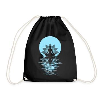 Yoga Yogini Santé Méditation Tenues Filles - Sac de sport léger - noir - Devant