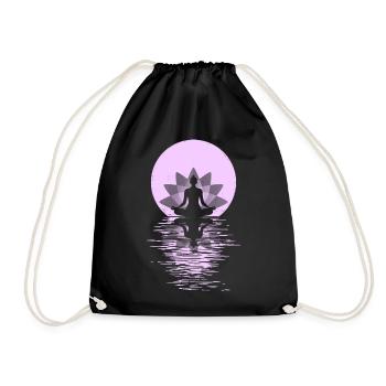 Yoga Yogini Santé Méditation Tenues Filles - Sac de sport léger - noir - Devant