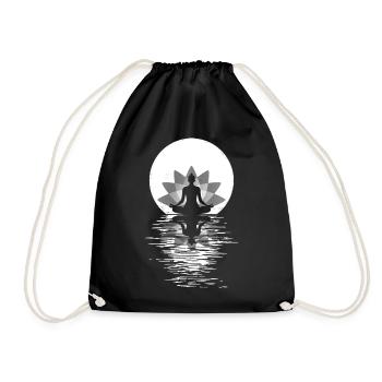 Yoga Yogini Santé Méditation Tenues Filles - Sac de sport léger - noir - Devant