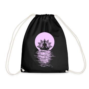Yoga Yogini Santé Méditation Tenues Filles - Sac de sport léger - noir - Devant