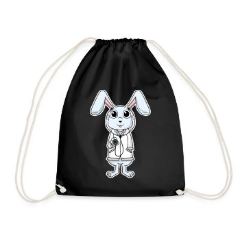 Doctor Veterinarian Rabbit - Drawstring Bag - black - Front