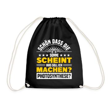 Langschläfer Spruch für Morgenmuffel - Turnbeutel - Schwarz - Vorne