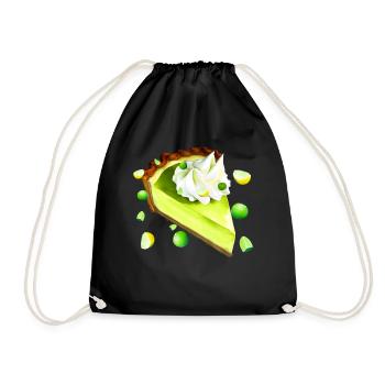 Lime Cake Piece Key Lime Pie - Drawstring Bag - black - Front