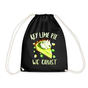 Key Lime Pie we crust - Drawstring Bag - black - Front