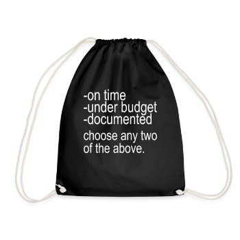 Programmer Computer Scientist - Drawstring Bag - black - Front