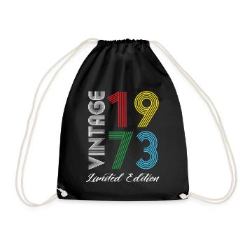Vintage 1973 Vintage Geburtstag Retro Vintage - Turnbeutel - Schwarz - Vorne