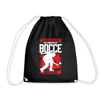 Pétanque Boule Pétanque Player Grandpa Gift - Drawstring Bag - black - Front