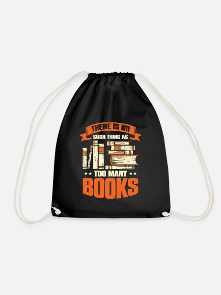 Lustiges Bücher Lesen Buch Leser Geschenk - Turnbeutel - Schwarz