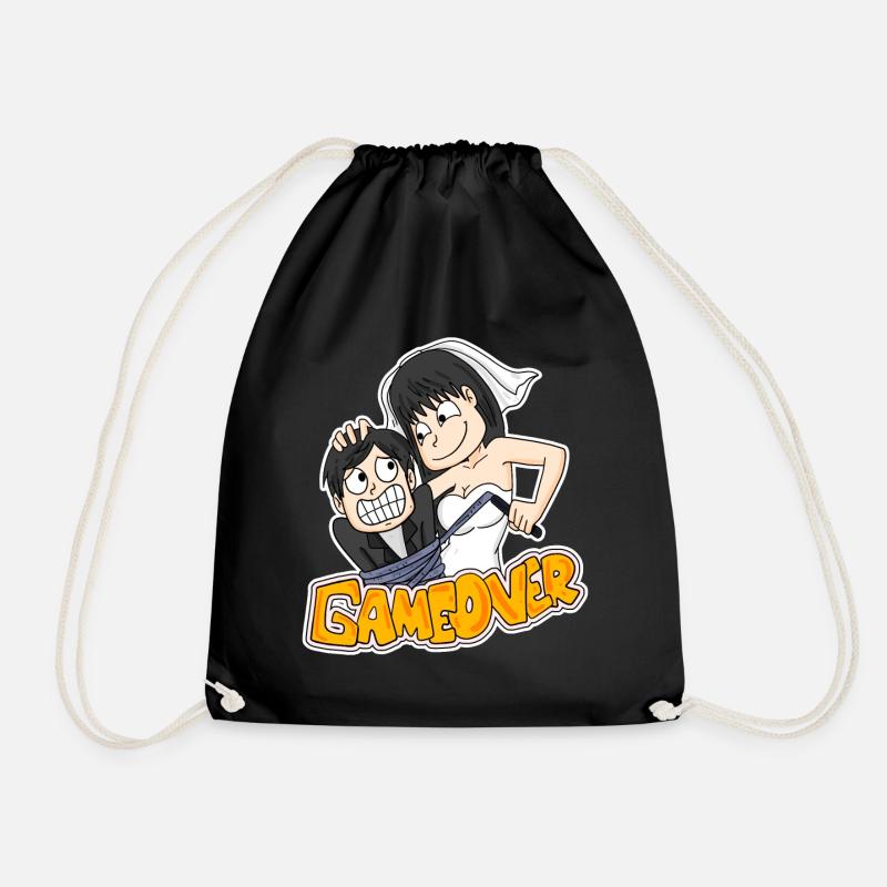 Game Over Hochzeit lustig Geschenk - Turnbeutel - Schwarz