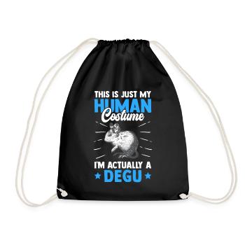 Degu juste un rongeur chilien costumé - Sac de sport léger - noir - Devant