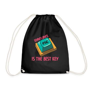 Software Engineer Computer Key Programming - Drawstring Bag - black - Front