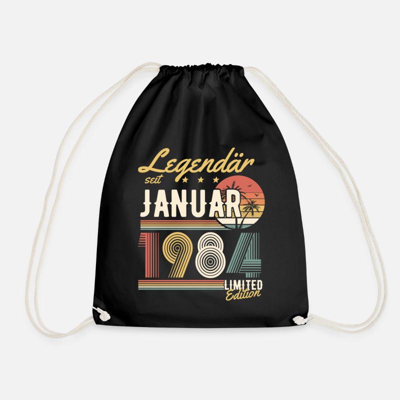 Legendär Seit Januar 1984 Geburtstag Geschenk - Turnbeutel - Schwarz