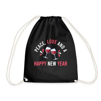 Réveillon du Nouvel An, Paix, Amour, Bonne Année - Sac de sport léger - noir - Devant