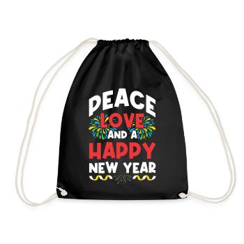 Réveillon du Nouvel An, Paix, Amour, Bonne Année - Sac de sport léger - noir - Devant