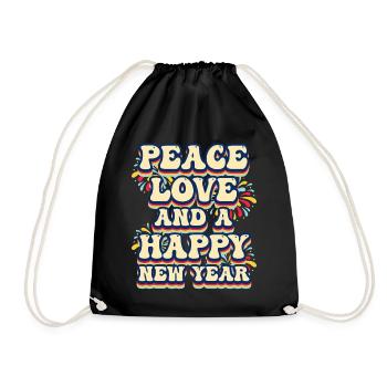 Réveillon du Nouvel An, Paix, Amour, Bonne Année - Sac de sport léger - noir - Devant