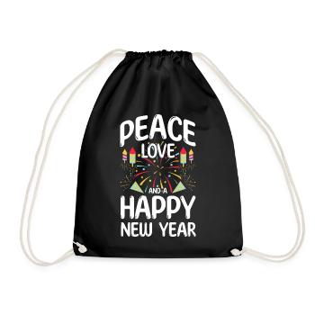 Réveillon du Nouvel An, Paix, Amour, Bonne Année - Sac de sport léger - noir - Devant