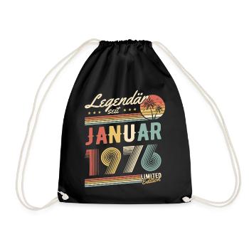 Légendaire depuis janvier 1976 cadeau d’anniversaire - Sac de sport léger - noir - Devant