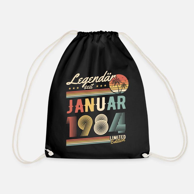 Legendär Seit Januar 1984 Geburtstag Geschenk - Turnbeutel - Schwarz