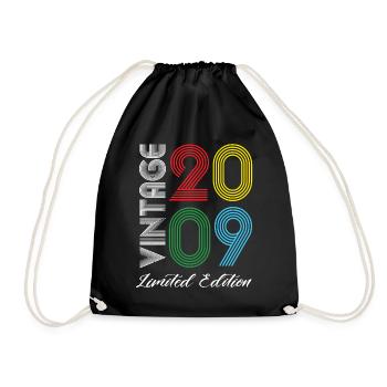 Millésime 2009 Vintage Anniversaire Rétro Vintage - Sac de sport léger - noir - Devant