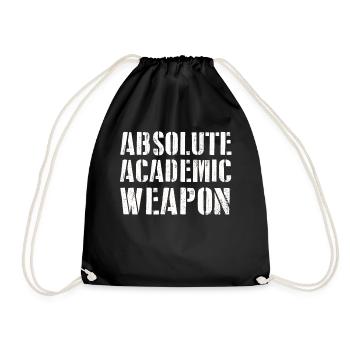 Studenten Absolute Academic Weapon - Turnbeutel - Schwarz - Vorne