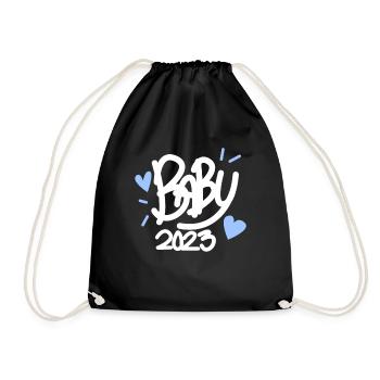 Bébé 2023 - Naissance Enceinte 2023 Grossesse - Sac de sport léger - noir - Devant