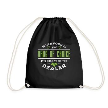 Chef végétalien Quand la nourriture est votre légume Chefs végétaliens - Sac de sport léger - noir - Devant