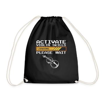 Violin Activate Violin Skills Instrument Violinist - Drawstring Bag - black - Front