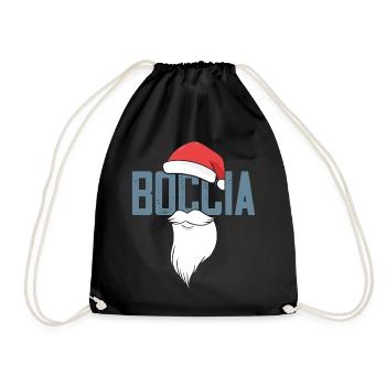 Boccia Player Santa Claus Balls Boccia - Drawstring Bag - black - Front