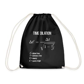 Time Dilation of Special Relativity - Drawstring Bag - black - Front