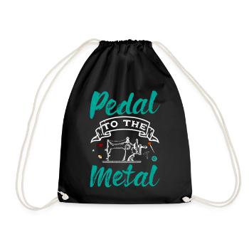 Pedal To The Metal Sewing Machine Seamstress Sewing - Drawstring Bag - black - Front