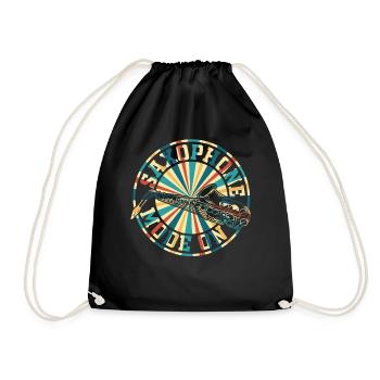 Mode Saxophone sur Sax Music Player Play Saxophone - Sac de sport léger - noir - Devant