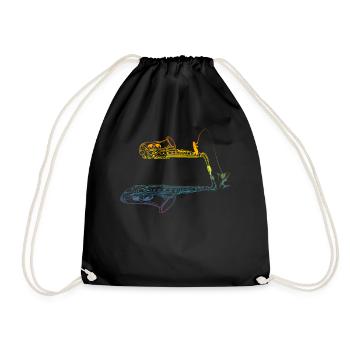 Lecteur de musique de saxophone et saxophonie pêcheur de requin - Sac de sport léger - noir - Devant