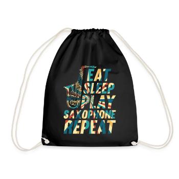Eat Sleep Play Saxophone Répéter Saxophone Instrume - Sac de sport léger - noir - Devant