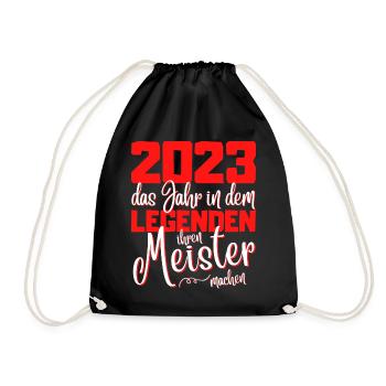 Meister 2023 Abschluss - Das Legende - Turnbeutel - Schwarz - Vorne